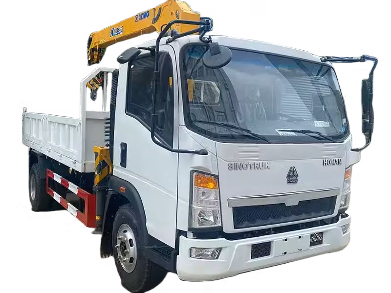 Cami&oacute;n gr&uacute;a mini HOWO 4x2 de 3,2 toneladas para oficios urbanos