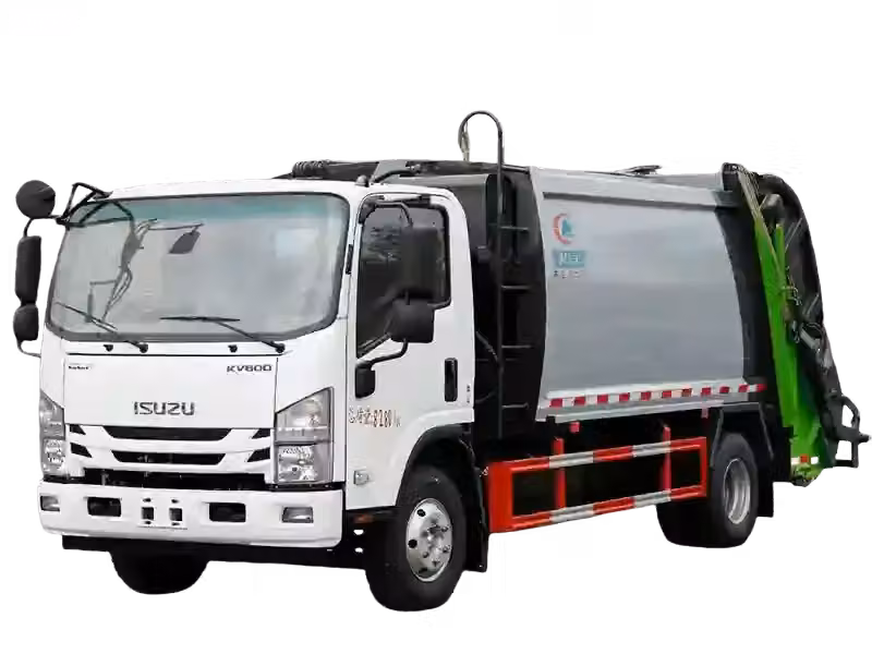 شاحنة قمامة ضاغطة ISUZU 8 متر مكعب للتجميع الحضري الكثيف