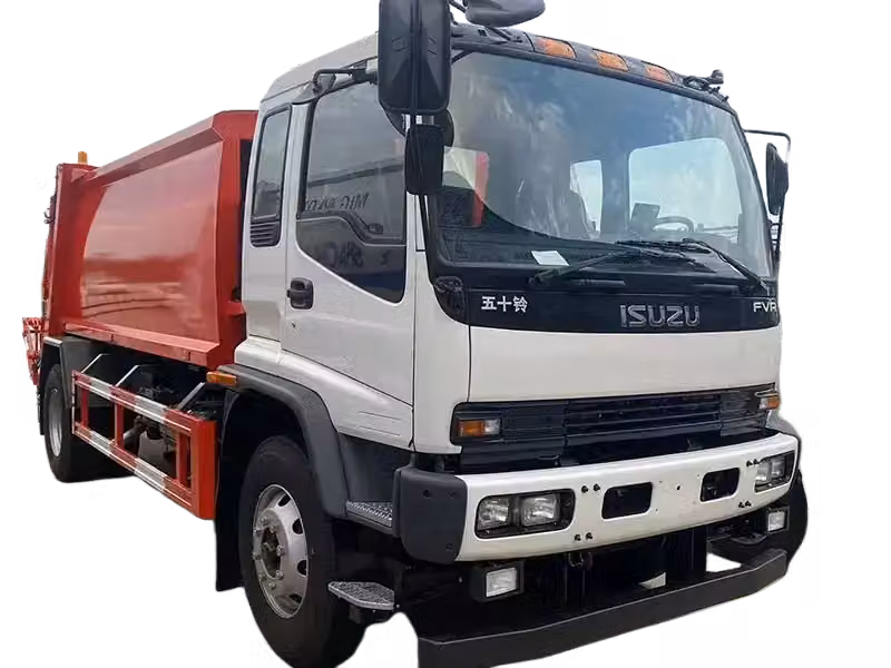Cami&oacute;n compactador de basura ISUZU FVR 240HP para recolecci&oacute;n expr&eacute;s