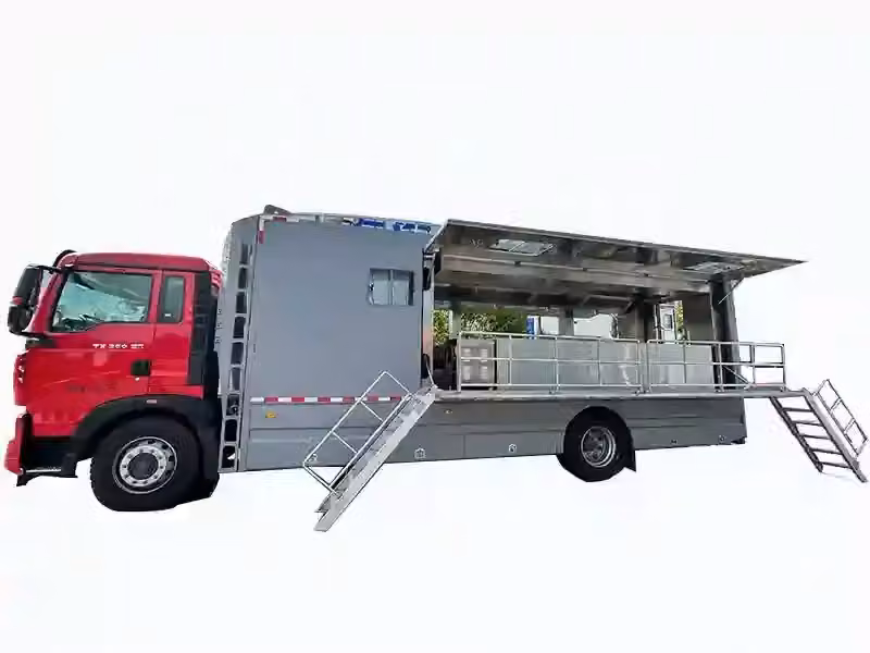 شاحنة مطبخ ميداني SINOTRUK بسعة 300 وجبة في الساعة