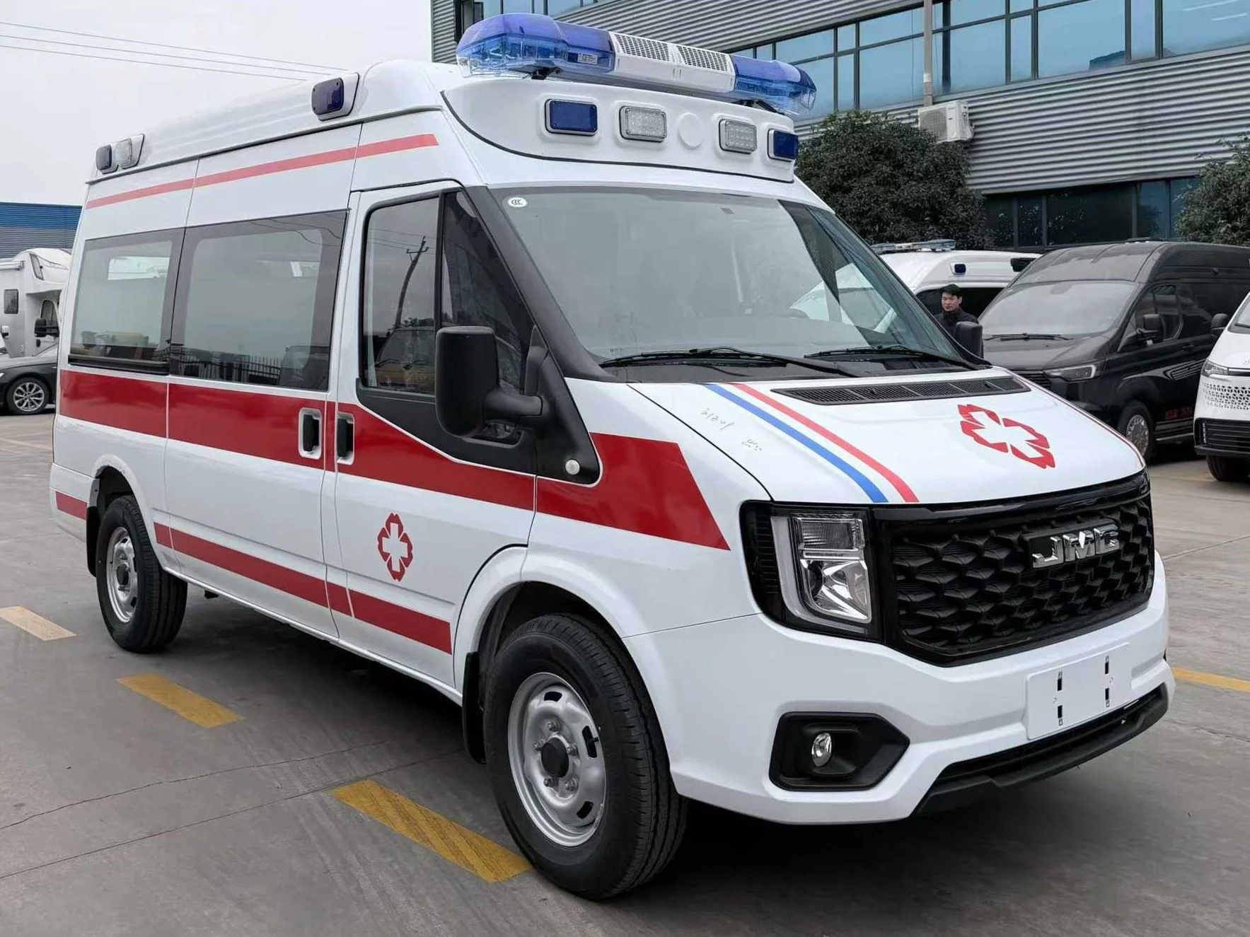 JMC 2.0L Turbo Diesel Ambulance Van 6-8 Seat Transfer & Monitor Emergency Medical Vehicle