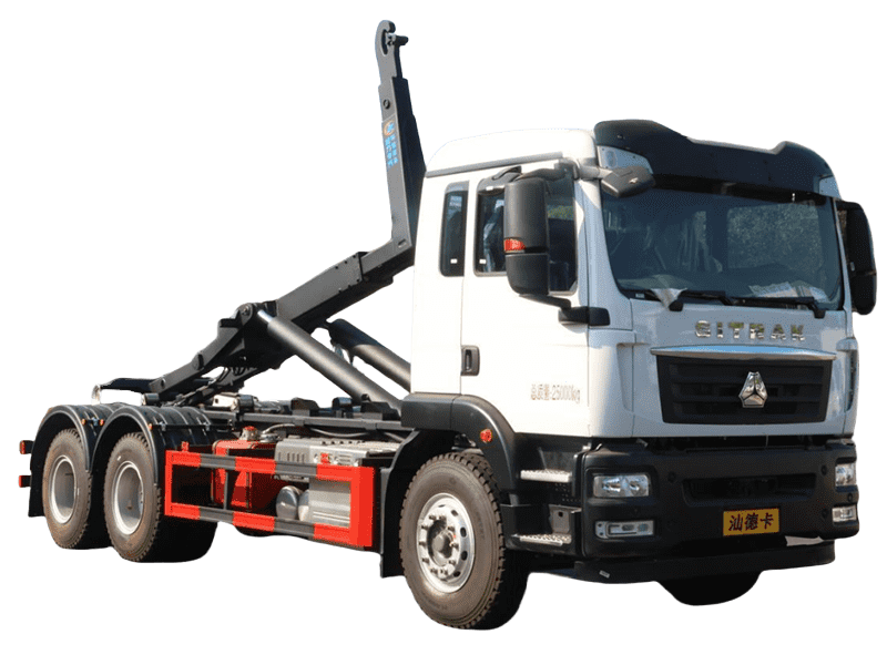 SINOTRUK 6x4 Double-Hook Arm Garbage Truck for Heavy Bins