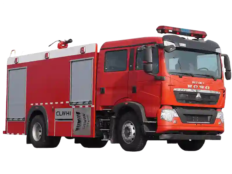 HOWO 8cbm Water Tanker Fire Truck for Town Stations