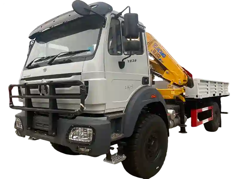 Beiben 4x4 with Foldable-Boom 6.3-Ton Crane for Field Service