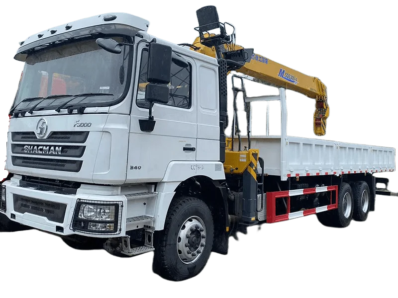 SHACMAN F3000 6x4 with XCMG 12-Ton Crane for Jobsite Lifting