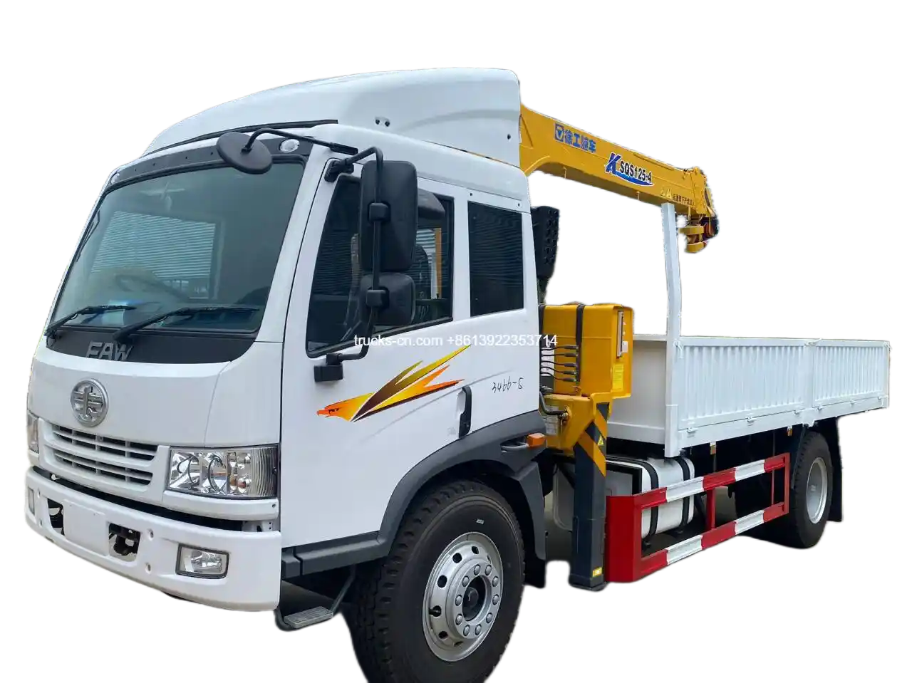 FAW 4x2 5-Ton Crane Truck for Farm & Building