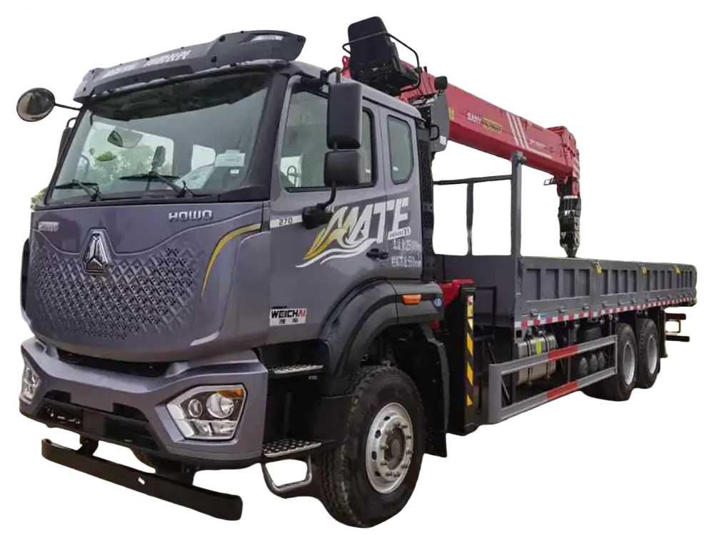 HOWO 6x4 350HP with SANY 14-Ton Crane for Port & Plant Cargo