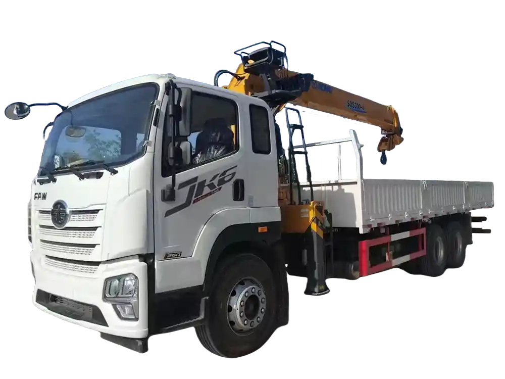FAW 6x4 340HP with XCMG 12-Ton Crane for Long-Haul Loading