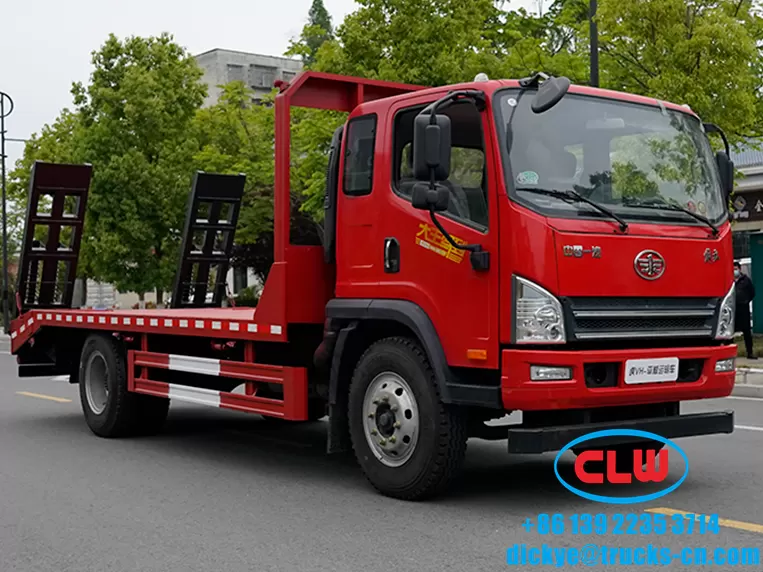 FAW  WEICHAI 4X2 10 Ton Flatbed Truck Wrecker