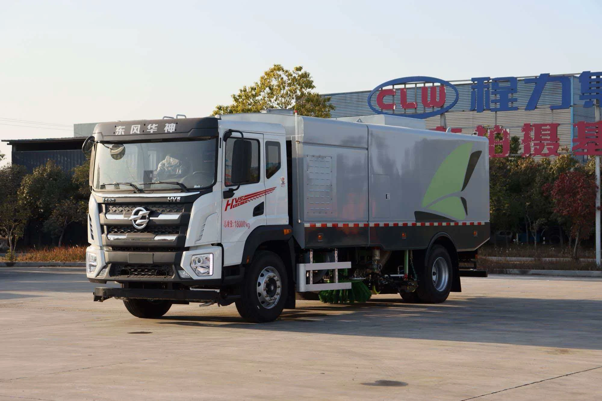 DONGFENG 18T Pure Electric Road Sweeper | 3.5m Sweeping Width, 9m³ Water Tank, Fast Charging