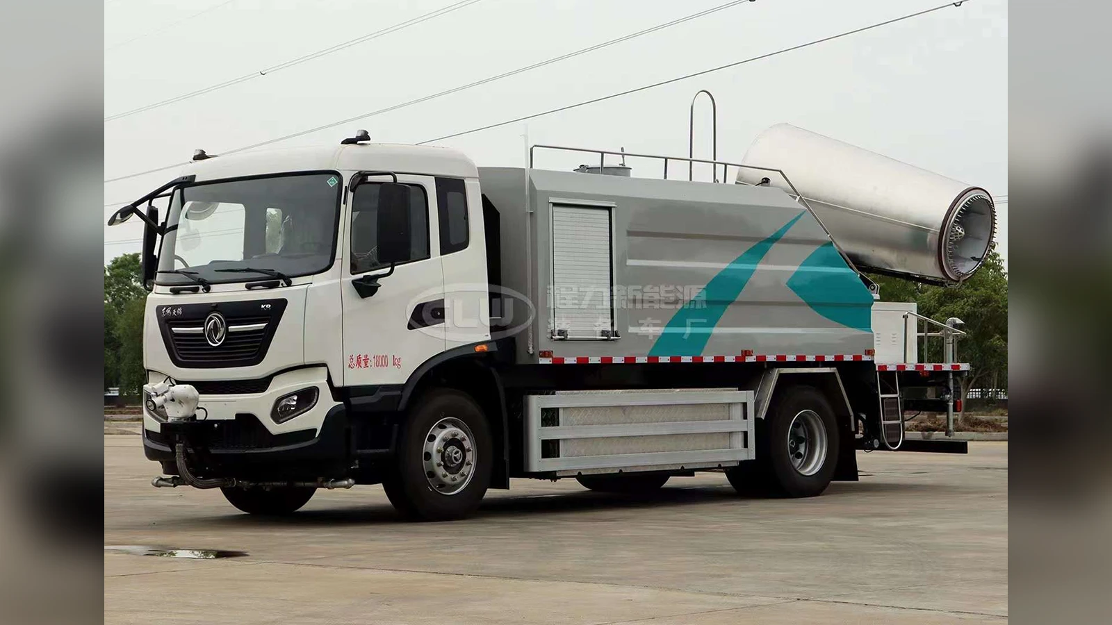 Dongfeng Tianjin BEV Dust Suppression Vehicle With Long Range Fog Cannon, Electric Water Sprinkler Truck For Mining Site