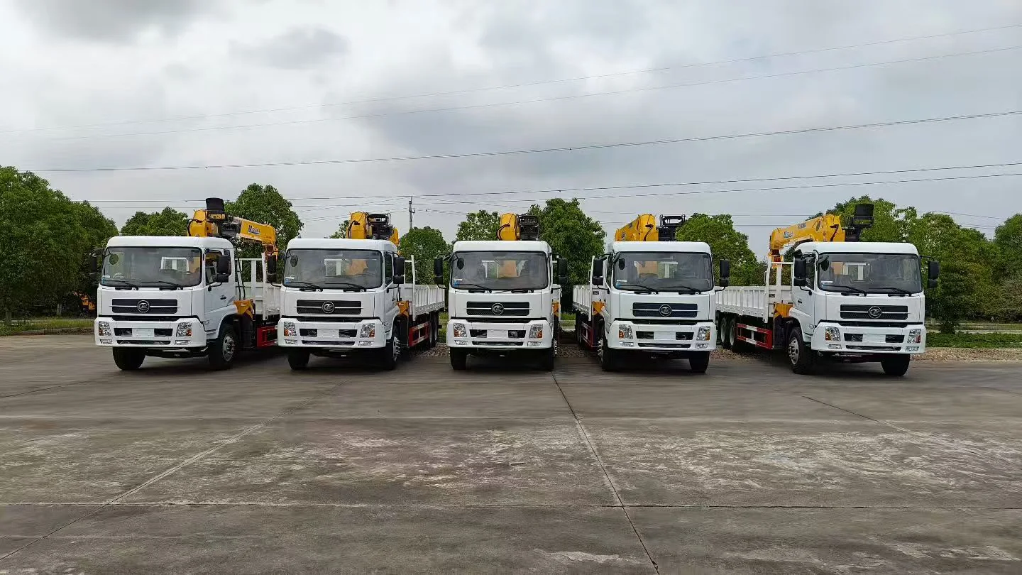 five crane trucks front matrix