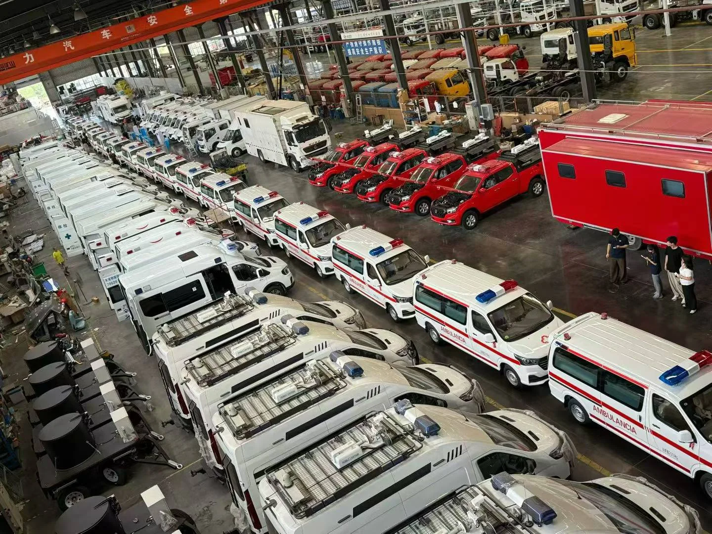 JMC ambulance fleet in CLW assembly hall