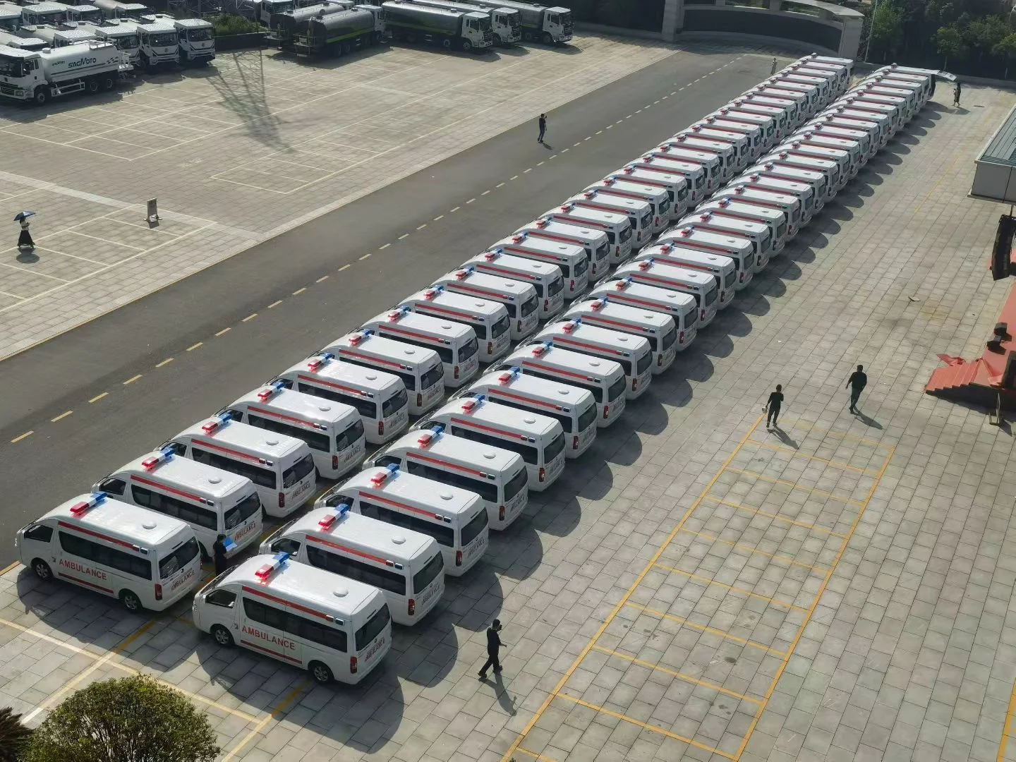 ambulance fleet formation aerial