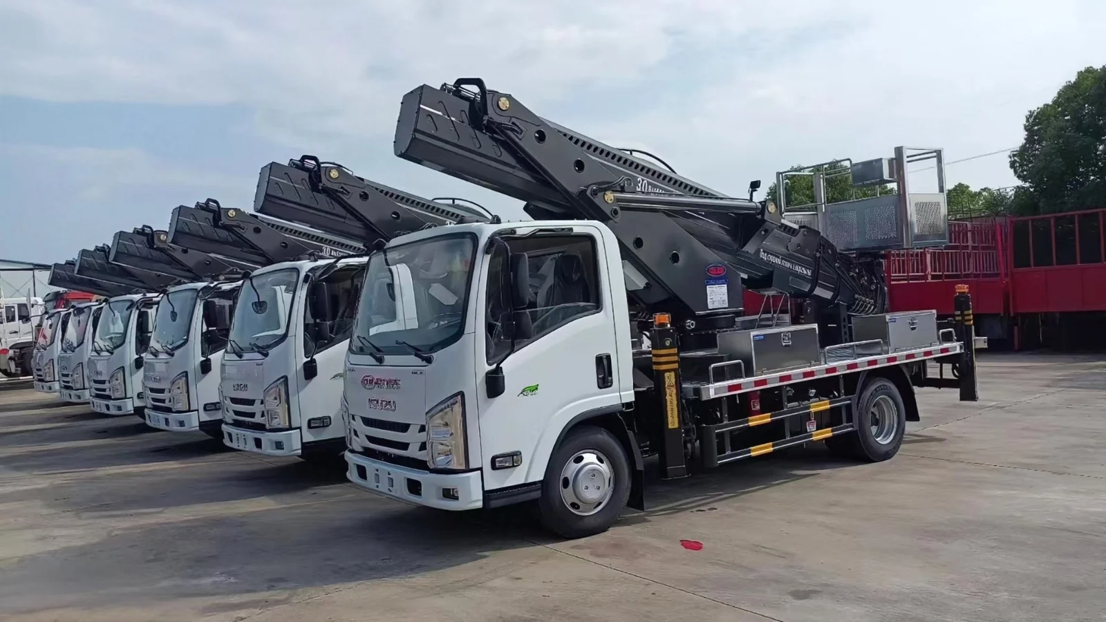 booms at working angle