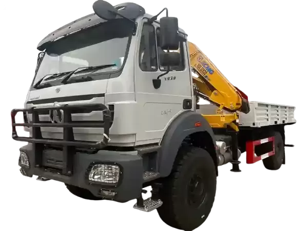 Beiben 4x4 with Foldable-Boom 6.3-Ton Crane for Field Service