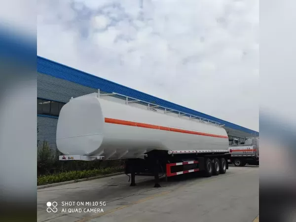 CLW 3-Axle Fuel Tank Semi-Trailer Silver Orange Stripe Bowser Trailer