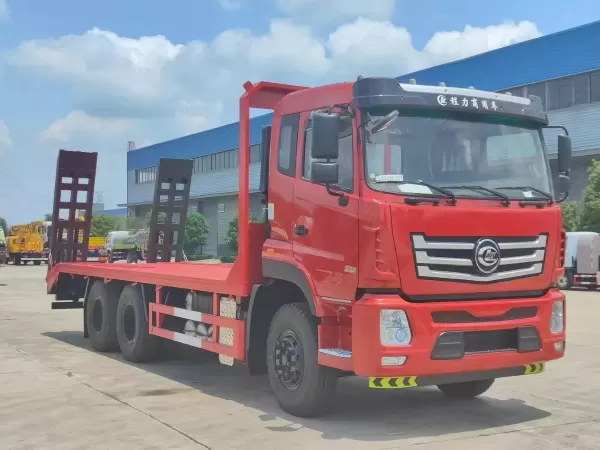 Dongfeng 8x4 Heavy Flatbed for Excavator Transport