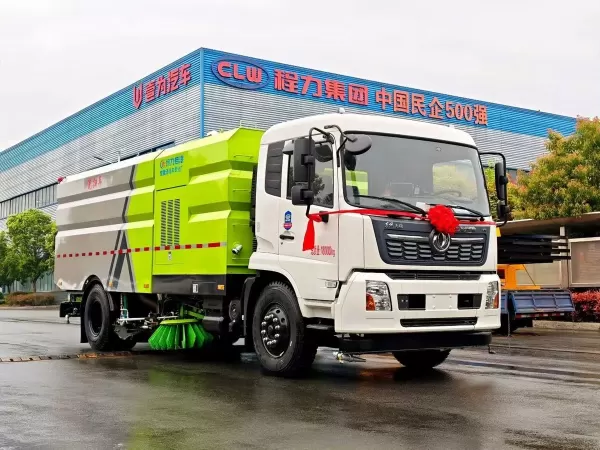 Dongfeng Tianjin KR 4x2 Road Sweeper Truck 18T Cummins Sweep-Wash Street Sweeper