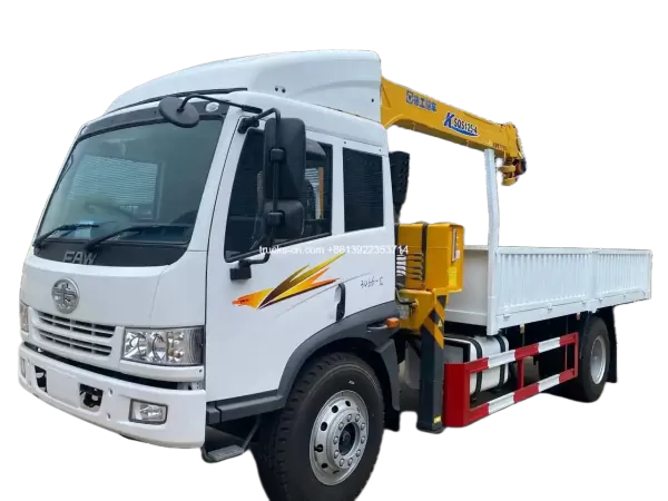 FAW 4x2 5-Ton Crane Truck for Farm & Building
