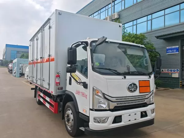 FAW 4x2 Electric Box Truck CL5042 Light Duty Battery Cargo Van 105kW