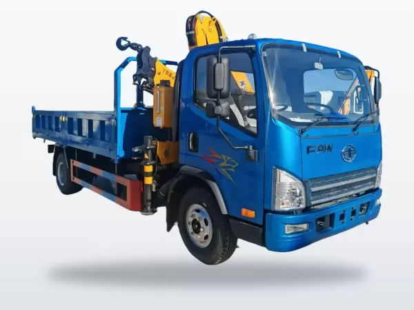 FAW Jiefang with 8 t·m Knuckle Crane for Light Construction