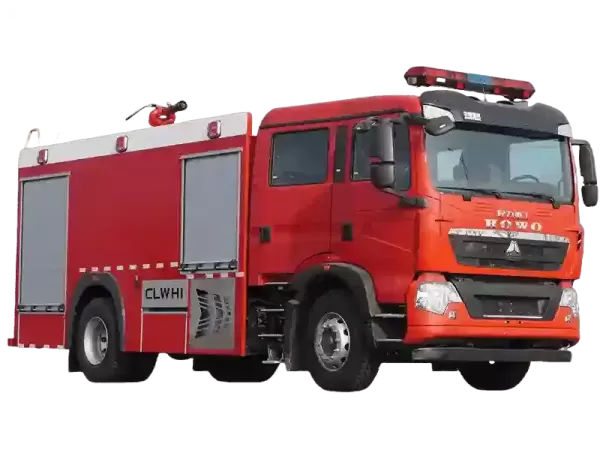HOWO 8cbm Water Tanker Fire Truck for Town Stations