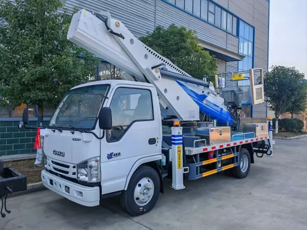 ISUZU 100P 4x2 Aerial Work Truck 120HP Telescopic Boom Cherry Picker Bucket Truck