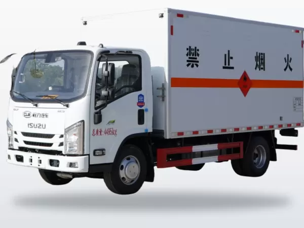 ISUZU Flammable-Gas Hazardous Box Truck with GPS Watch