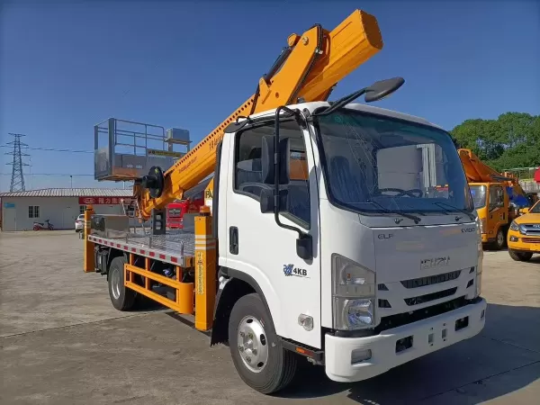 ISUZU KV100 4x2 Aerial Lifting Truck Telescopic Boom Basket for Power Line Work