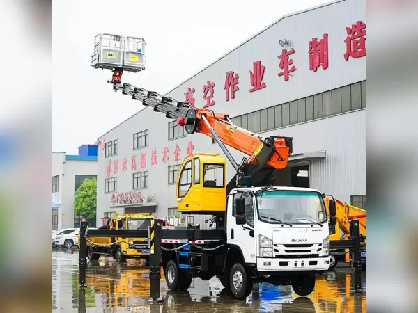 ISUZU KV600 4x2 Knuckle Boom Aerial Work Truck Bucket Platform for Obstacle Reach