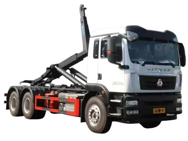 SINOTRUK 6x4 Double-Hook Arm Garbage Truck for Heavy Bins