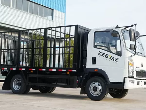 SINOTRUK HOWO Light 4x2 Fence Cargo Truck Steel Cage Box for Mixed Freight